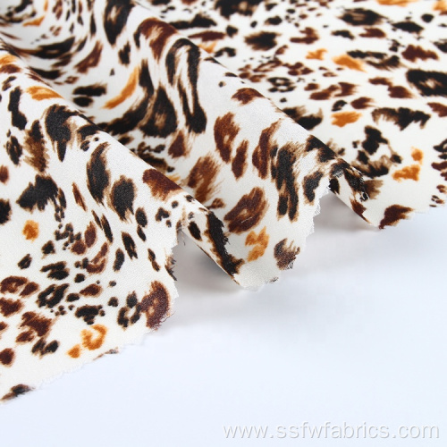 100% Polyester Woven Chiffon Printed Moss Crepe Fabric